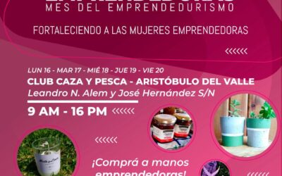 Aristóbulo del Valle | Capacitaciones y Feria de Mujeres Emprendedoras durante el mes del Emprendedurismo